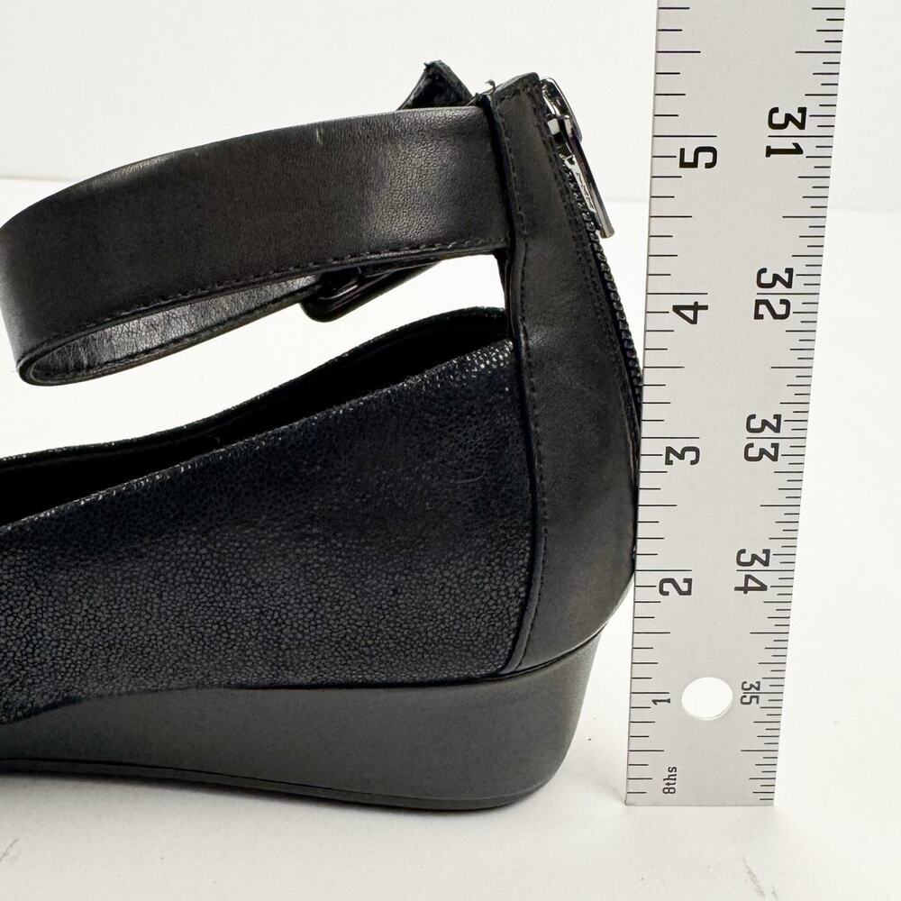 easyspirit e360 Glossy Leather Stretch Pointed Toe Zip Wedge Low Heel 8.5 Wide - Picture 13 of 13